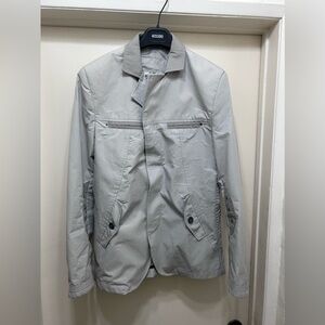 RNT23 Ron Tomson Jacket Jeans London Mens Size XL Gray Grey Pinstripes Light